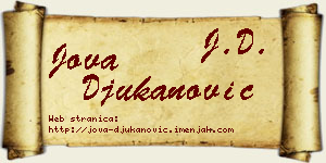 Jova Đukanović vizit kartica